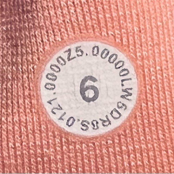 Lululemon Ribbed Contoured High Rise Tight | Color: Malibu Peach | Size 6 - Picture 6 of 7